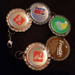 Vintage bottle cap bracelet